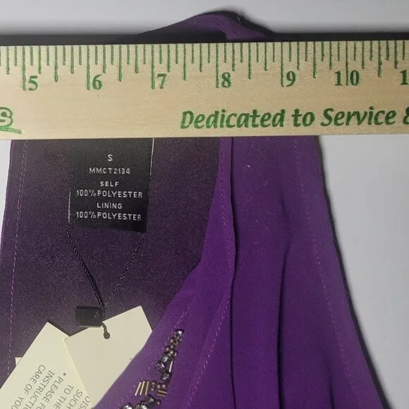 M M Couture Womens Beaded V - Neck Lined Tank Top New with Tags Size Small - Picture 15 of 15